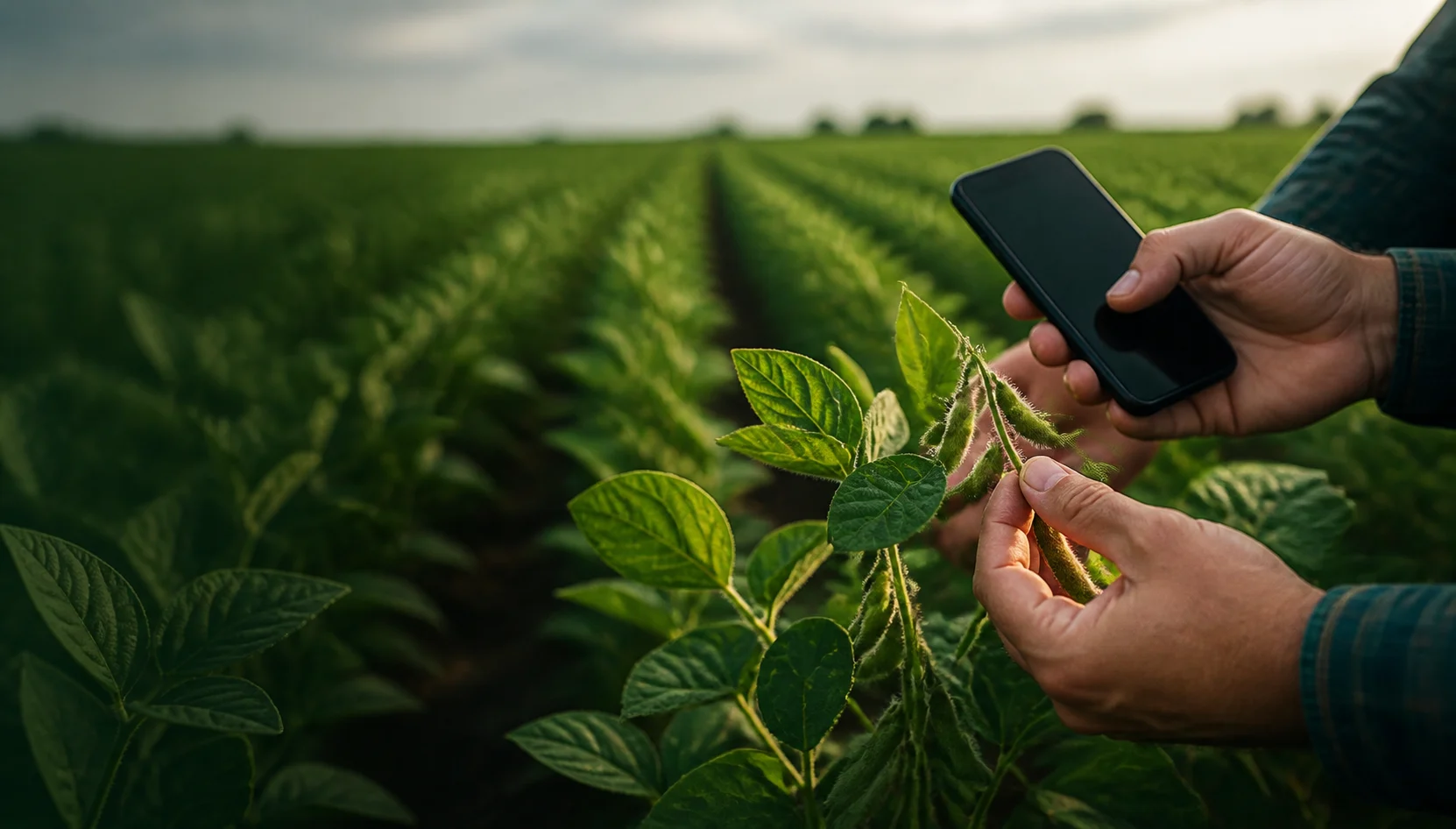 Uso de tecnologia móvel em uma lavoura